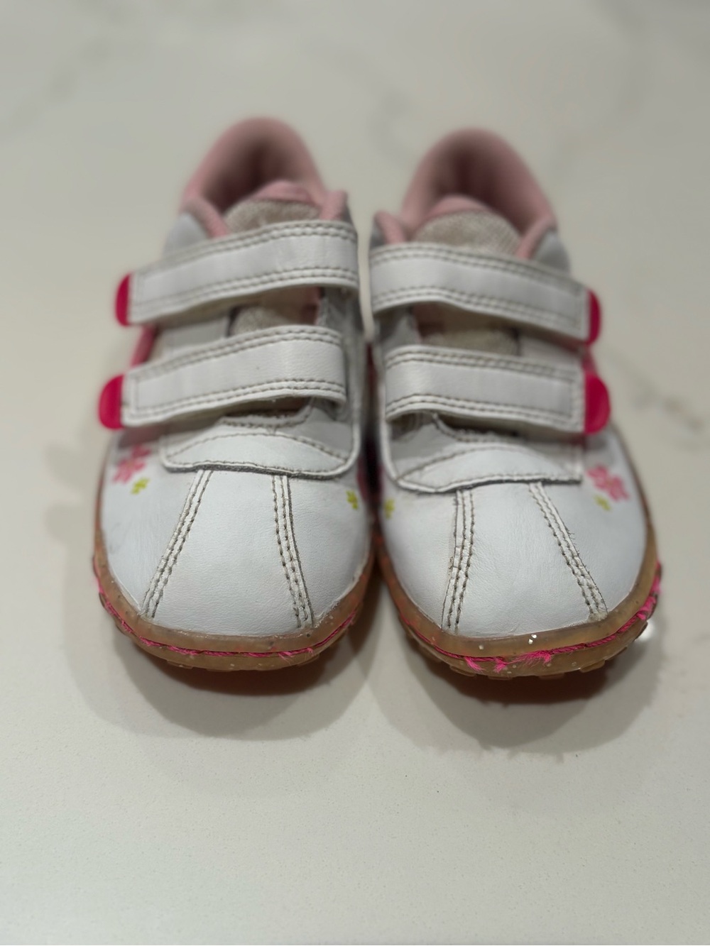 Nike Y2K 2010 Toddler Floral Pink White Velcro Sneakers Size 7C Hook & Loop - Picture 5 of 11